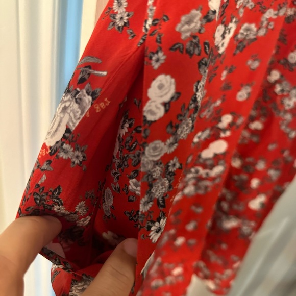 Rag and bone silk floral red dress - Picture 4 of 5